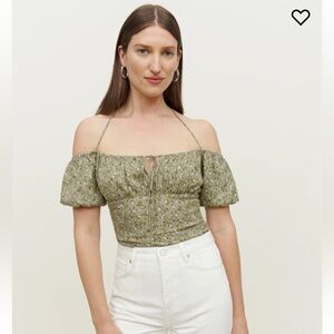Reformation Habana Top in Juniper XS S 2